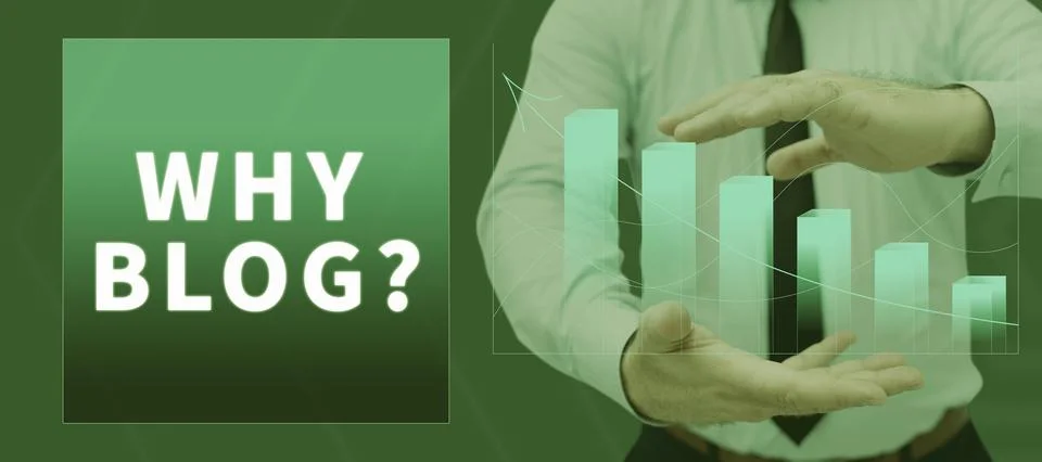 Text caption presenting Why Blogquestion. Word Written on computer network that Foto stock