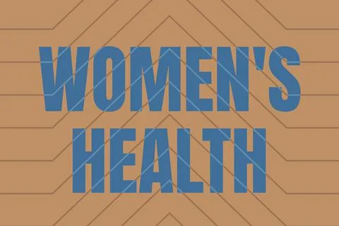 Text caption presenting Women S Health. Word Written on Women s is physical Ilustração Stock