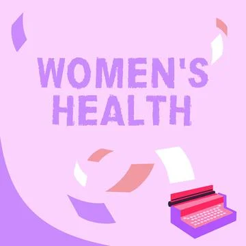 Text caption presenting Women S Health. Conceptual photo Women s is physical Stockillustratie