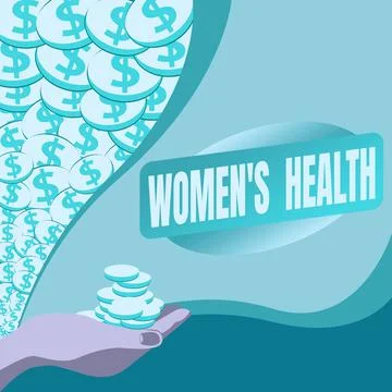 Text caption presenting Women S Health. Concept meaning Women s is physical Illustrazione stock