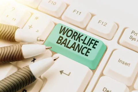 Text caption presenting Work Life Balance. Business idea time allocated for work Foto stock