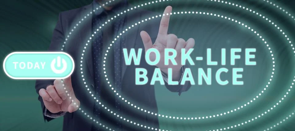 Text caption presenting Work Life Balance. Internet Concept time allocated for Foto stock