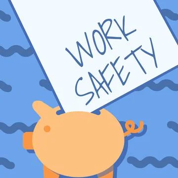 Text caption presenting Work Safety. Business concept preventive measures Stock Illustration