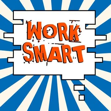 Text caption presenting Work Smart. Business approach figuring out in order to Stock Illustration