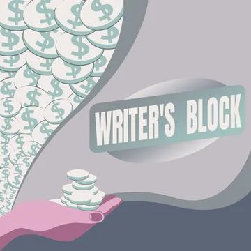 Text caption presenting Writer S Block. Business showcase Condition of being Stock Illustration
