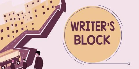 Text caption presenting Writer S Block. Business idea Condition of being unable Stock Illustration
