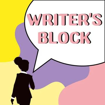 Text caption presenting Writer'S Block, Business concept Condition of being u Stock Illustration