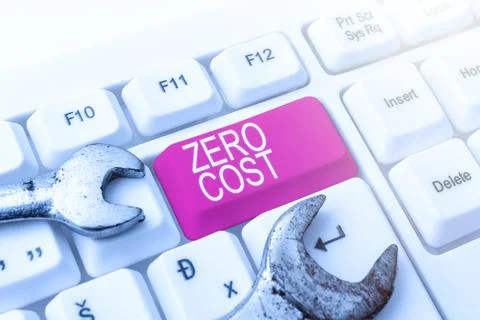 Text caption presenting Zero Cost. Internet Concept business decision that does 写真素材