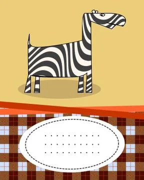 Text card with giraffe Stock-Illustration