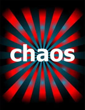 Text Chaos on digital background. Social concept . For web and mobile app, te Stock Illustration