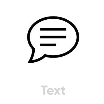 Text chat and message icon. Editable Line Vector. Stock Illustration