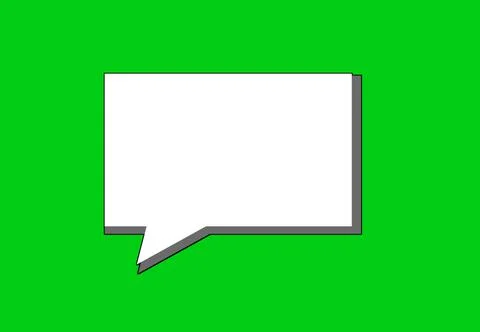 Text chat balloon green background illustration Stock Illustration