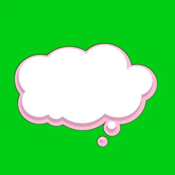 Text chat balloon green background illustration Stock Illustration