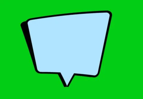 Text chat balloon green background illustration Stock Illustration