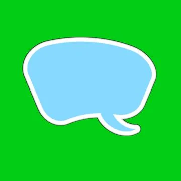 Text chat balloon green background illustration Stock Illustration