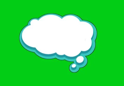 Text chat balloon green background illustration Stock Illustration