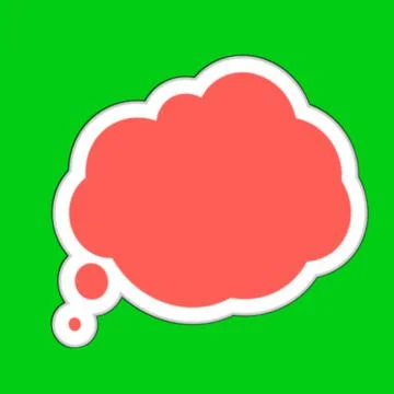 Text chat balloon green background illustration Stock Illustration