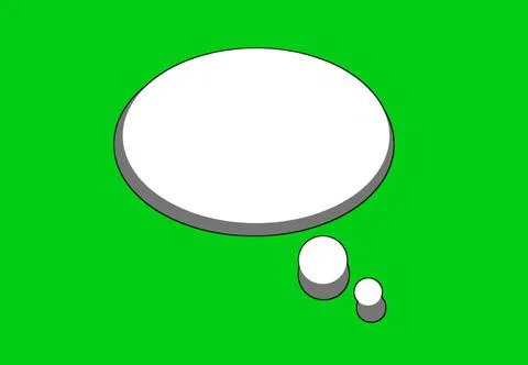 Text chat balloon green background illustration Stock Illustration