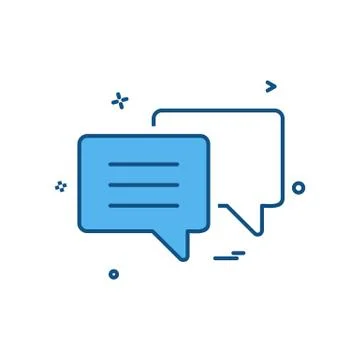 Text chat bubble icon vector design Illustrazione stock