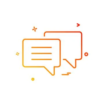 Text chat bubble icon vector design Illustrazione stock
