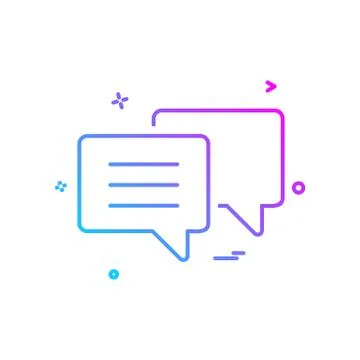 Text chat bubble icon vector design Illustrazione stock