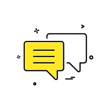Text chat bubble icon vector design Illustrazione stock