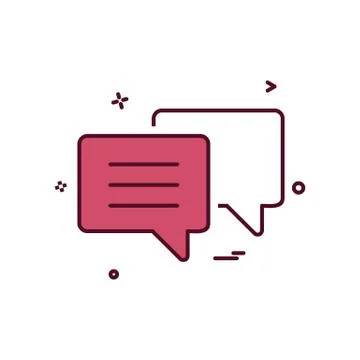 Text chat bubble icon vector design Illustrazione stock