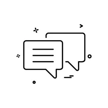 Text chat bubble icon vector design Illustrazione stock
