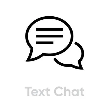 Text chat message icon. Editable line vector. 스톡 일러스트