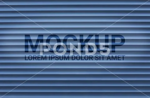 Text on the closed shutters Modello PSD