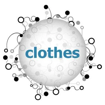 Text Clothes. Business concept . Abstract geometric background with lines, ci Stock Illustration