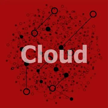 Text cloud. web design concept . Abstract background with connecting dots and 스톡 일러스트