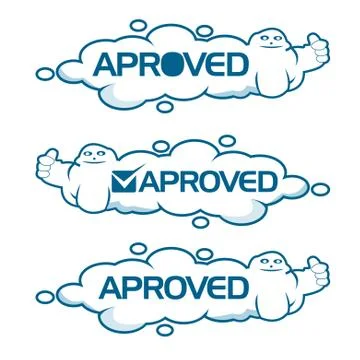 Text with clouds Stock Illustration