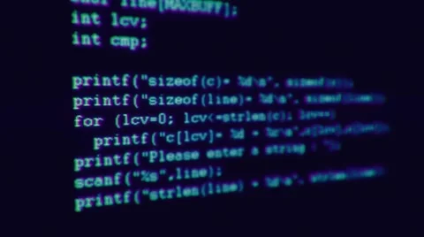 Text coding animation on black colored background Stock Footage 55385943