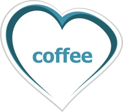 Text Coffee. Food concept Stock Illustration
