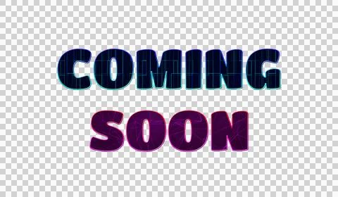 Text COMING SOON 3d digital technology Stockillustratie