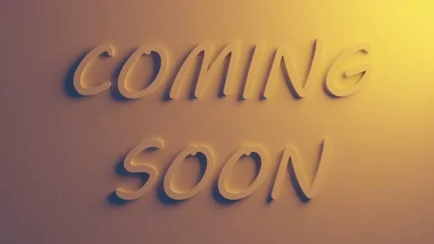 The text Coming soon looks through the orange wall Stock Footage 155616711