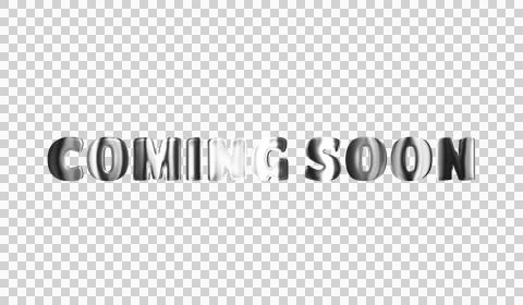 Text COMING SOON silver 3D digital technology Stock Illustration