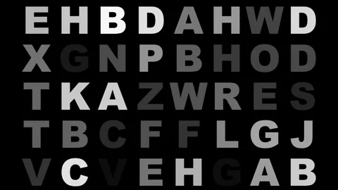 Text composition exploring visual beauty of typography and letter patterns Stock Footage 252937710