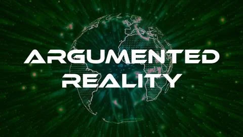 Text concept on si-fi particles background. Dot particles technological earth Stock Illustration