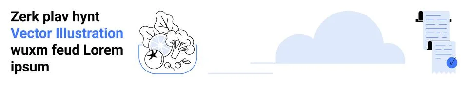 Text content discussing cloud storage, a person interacting with documents, a Stockillustratie