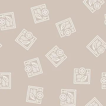 Text content ugc line seamless pattern Illustrazione stock