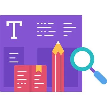 Text copywriting vector blog content writer icon Stock Illustration