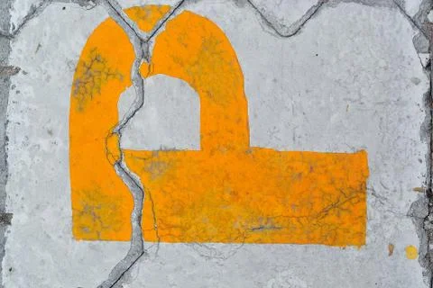 Text crack in soft light Foto stock