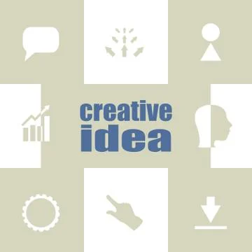 Text Creative idea. Business concept . Infographic Elements. Business icon se Stockillustratie