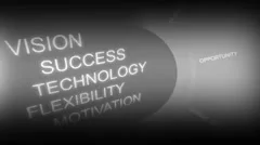 Text credit going through the screen Stock After Effects