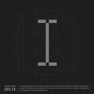 Text Cursor Icon - Black Creative Background Stockillustratie