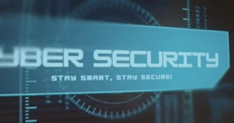 Text Cyber Security on a digital background Stock Footage 321764723