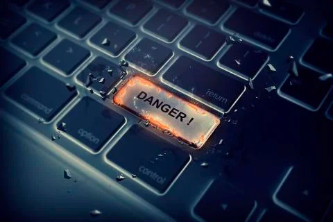 Text danger button Stock Illustration