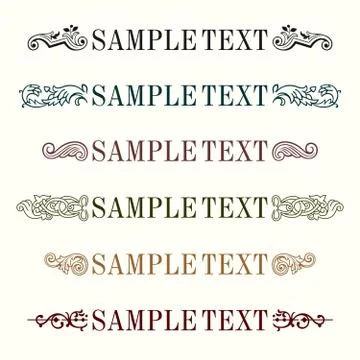 Text decoration elements  Stock Illustration